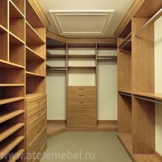 Гардеробная большая п-образная