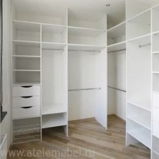Гардеробная на заказ белая