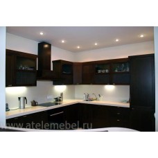 Кухонный гарнитур темное дерево