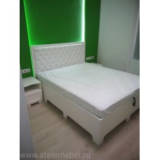 Спальня из МДФ в эмали (матовая белая)