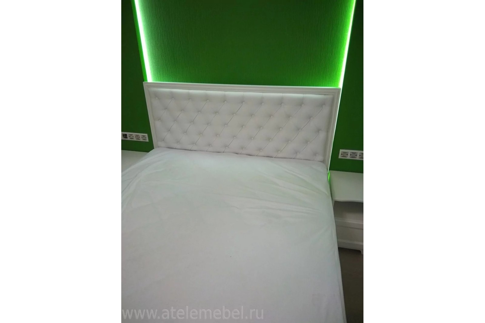 Спальня из МДФ в эмали (матовая белая)