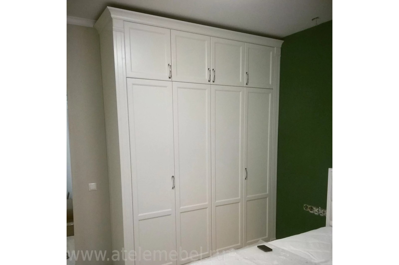 Спальня из МДФ в эмали (матовая белая)