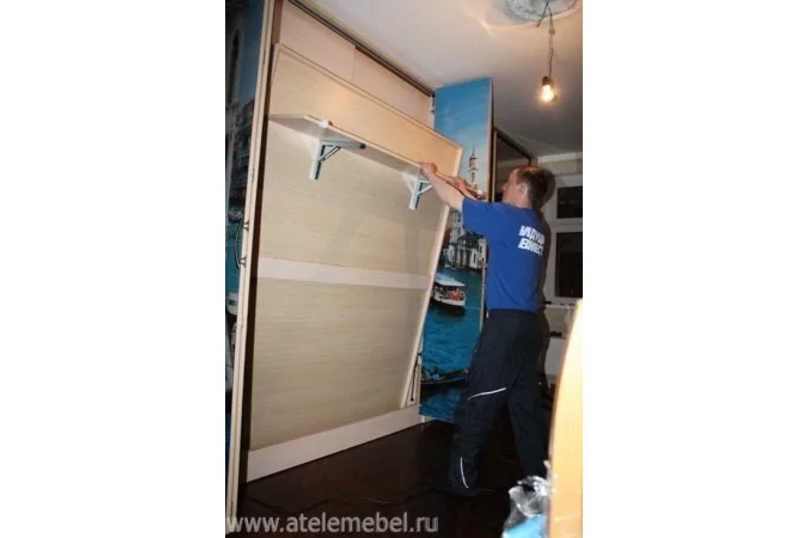 Откидная кровать с фотопечатью