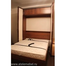 Откидная кровать с зеркальным шкафом