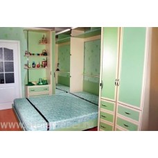 Шкаф с откидной кроватью салатовый