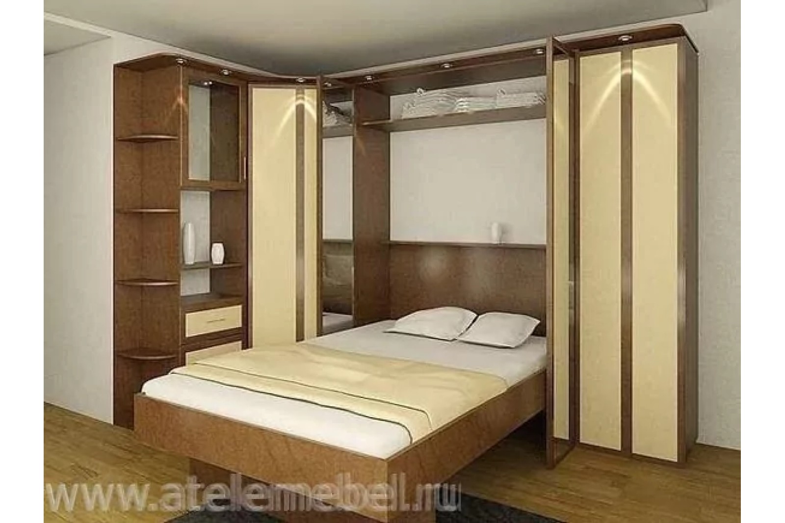 Угловой шкаф с откидной кроватью