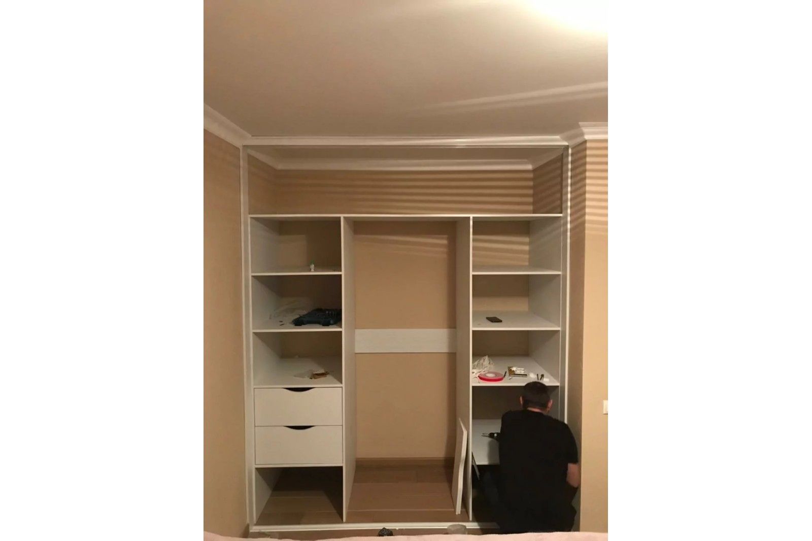 Шкаф-купе (белая клетка)