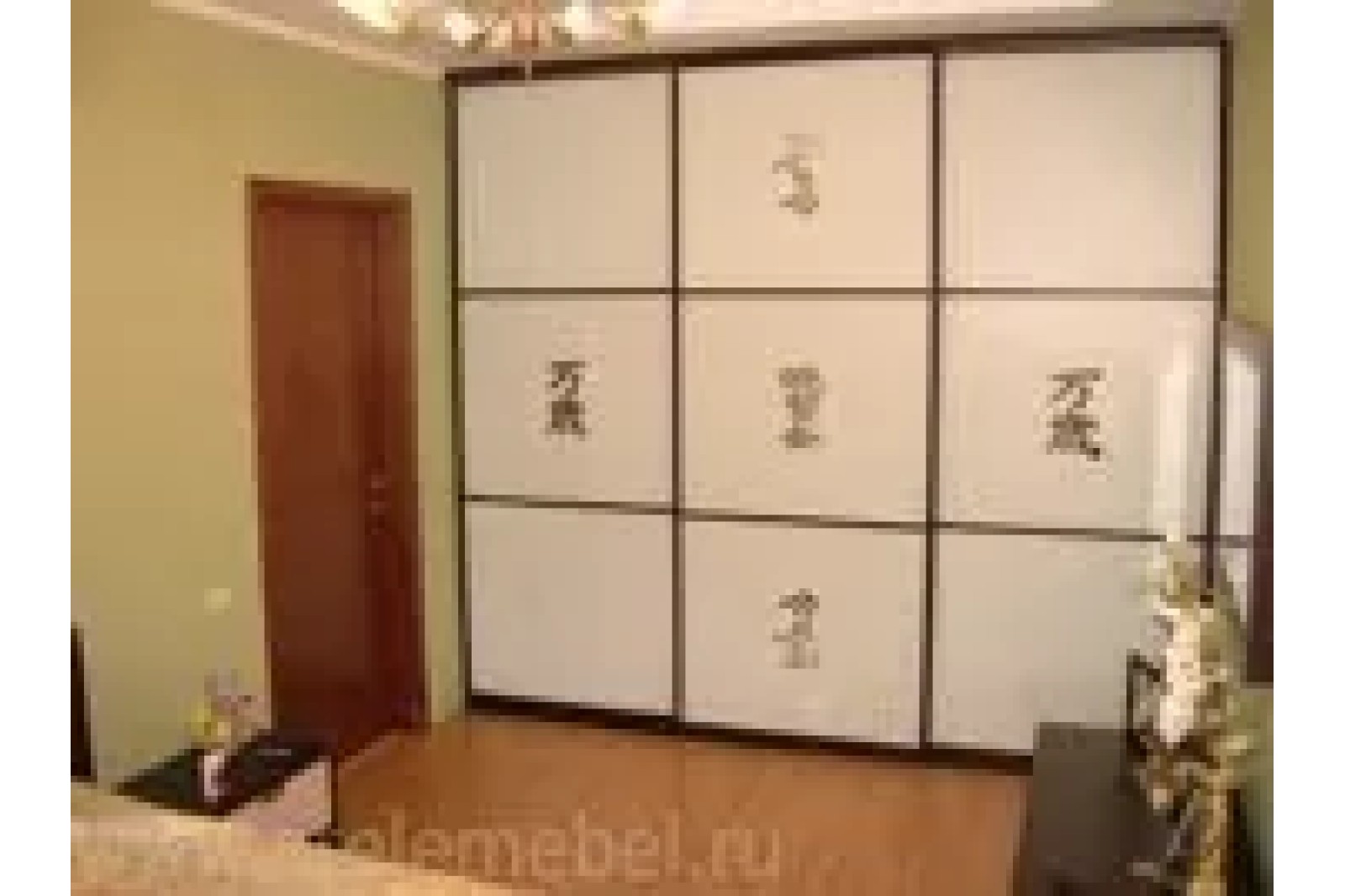 Встроенный шкаф-купе с иероглифами