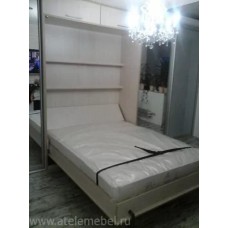 Кровать вертикальная Белый дым