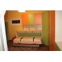 Кровать вертикальная Фисташка + Оранж