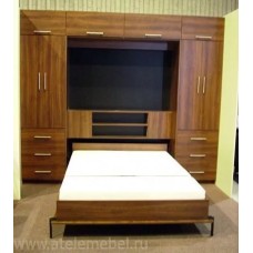 Кровать вертикальная цвет древесный