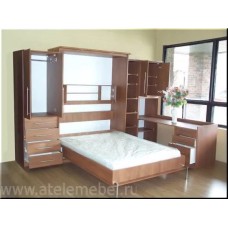 Кровать вертикальная цвет орех