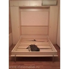 Кровать вертикальная отделка дуб молочный