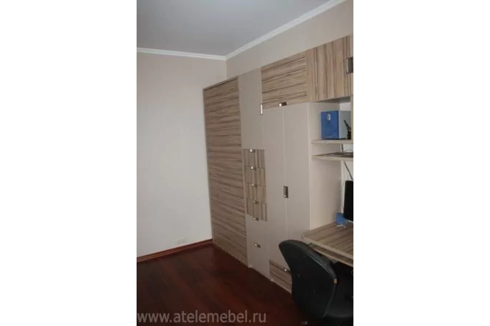 Кровать вертикальная откидная Эбони + Капучино