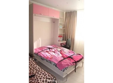 Кровать вертикальная с фотопечатью