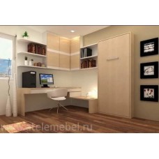 Вертикальная откидная кровать венге светлый Вертикальная откидная кровать венге светлый